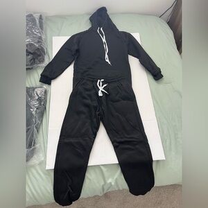 Black Hoodie and Sweatpants Set